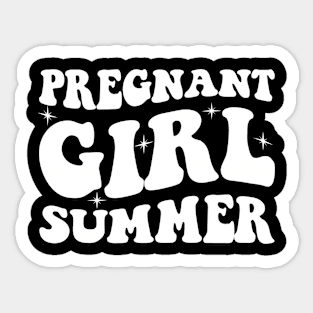 Pregnant Girl Summer Sticker